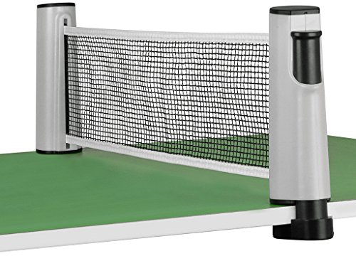 Hipiwe Retractable Table Tennis Net Replacement, Ping Pong Net and Post, 6 Feet(1.8M, Fits Tables Up to 2.0 inch （5.0 cm） (Grey)