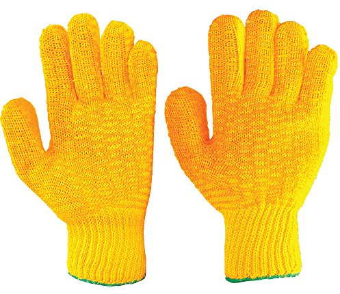 Criss Cross Handhabung Grip Handschuhe orange/gelb 10 Paar