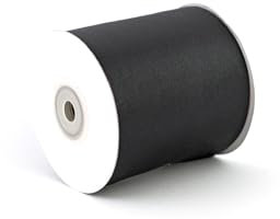 Satinband 75mm x 20m Rolle - FARBAUSWAHL in 3/6/12/25/38/50/75/100mm - farbecht & waschbar - Schleifenband für Hochzeit - Geschenkband zum Verpacken Dekorieren Basteln - Schwarz 030