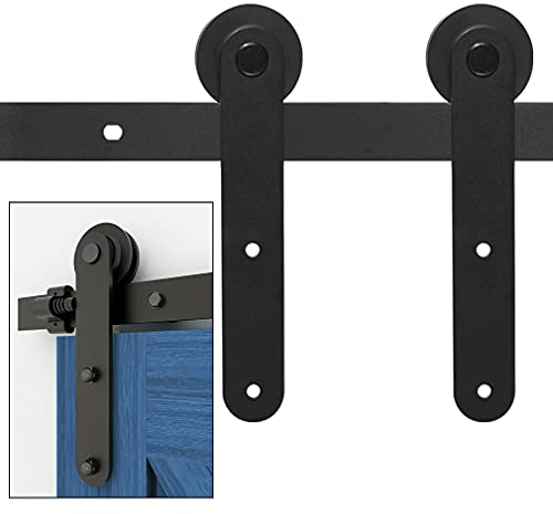 228cm/7.5FT Schiebetürsystem Set Rustikalen Langsam Knapp Stalltür Schiebetürbeschlag schiebetür laufschiene Set/sliding barn door hardware