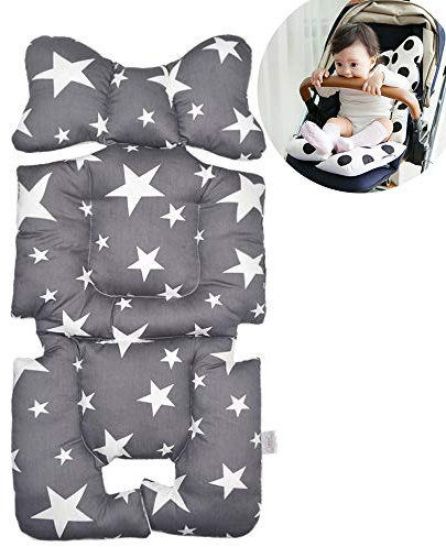Eyand Kinderwagen Kissen - Bequemen Neugeborenen Kopf Körperstütze für Kinderwagen, Baby-Sitzauflage-Unterstützung erstellen für Tiny Baby in Autositz, Kinderwagen, Kinderwagen, Babytrage (Stern)