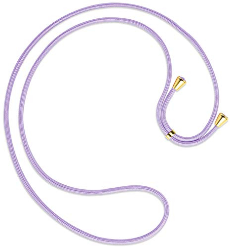 mtb more energy® Ersatz-Band für Handykette - Violett - inklusive Endkappen (Gold) - hochwertige Austausch-Kordel - Band Seil Kette