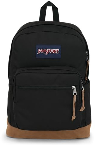JanSport Right Pack Backpack - Durable Daypack with Padded 15 Laptop Sleeve, Spacious Main Compartment & Integrated Water Bottle Pocket - Black