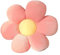 ACYOUNG Blumenboden Kissen Tatami Blumenförmiges Plüsch-Dekor der bequemen Sitzkissen für Kinderzimmer Hause Sofa Dekoration (50 x 50 cm,Pink & Gelb - a)