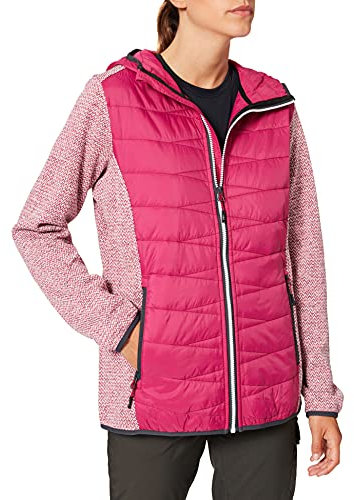 CMP Damen Nylon Jacket with Hood Full Zipped Jacke, Sangria, 44