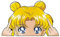 ALTcompluser Anime Autoaufkleber Sailor Moon Car Sticker Auto Fenster Tuning Vinyl Aufkleber(Tsukino 14x9 cm)