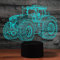 PONLCY Traktor Led Nachtlicht, 7 Farben 3D Illusion Lampe, USB Touch Switch Schreibtischlampe, Schlafzimmer Dekoration Tischleuchten Lichter für Kinder Weihnachten Geburtstag Geschenke