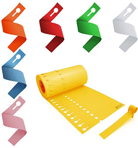 Elixir Loop Lock Plant Labels 220mm x 25mm Tie on Tree Shrub Rose Professional Tags Yellow x 50