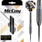 McCoy Darts D6025 Marksman | Premium 90% Wolframstahl Spitze Dartpfeile Set | Schwarz 24g