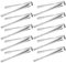 10 Stück Zuckerzange Klein, 15cm Küchenzange Süßigkeiten Zange Servierzange Edelstahl Eiszange Set Candybar Zangen für Hochzeit Bar Party (Silber)