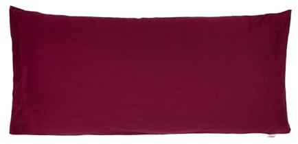 beties BasicSoft Kissenhülle ca. 40x80 cm 100% Baumwolle Jersey Kissenbezug Kopfkissenbezug für Komfort-Kissen Größe - rhododentron-rot