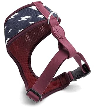 MORSO® Atmungsaktives Air-Mesh-Geschirr für kleine Hunde, Blau und Bordeaux, Größe XS
