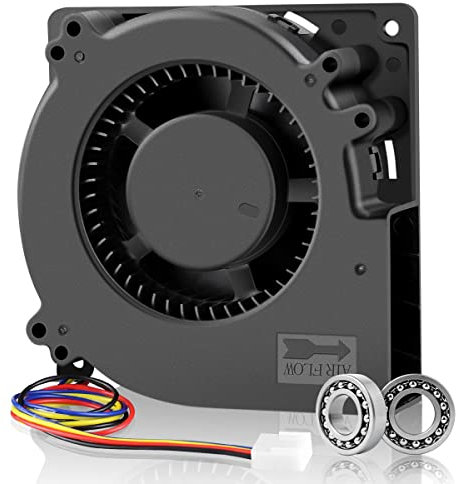 WDERAIR 120mm x 32mm Dual Ball 4Pin DC Computer Centrifugal Blower Fan 12V PWM Big Airflow for DIY Air Exhaust Vent Cooling