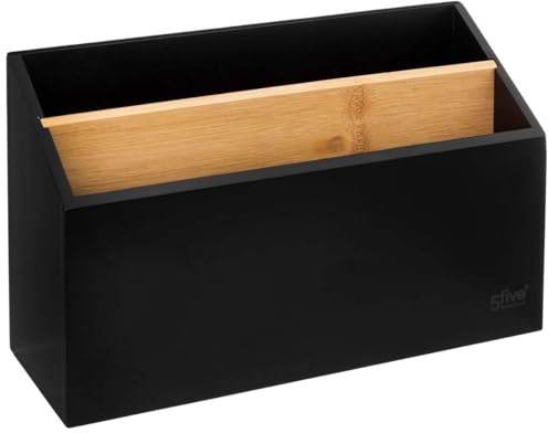 5 five simply smart Bava Bambus-Organizer, Schwarz