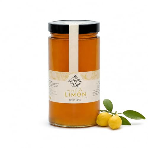 L'Abella Mel Miel de Citron Pur 100% Naturel, Pot 1 kg | Miel d'Abeille Sans Additifs ni Sirops Ajoutés. Apiculture Familiale Depuis 4 Générations