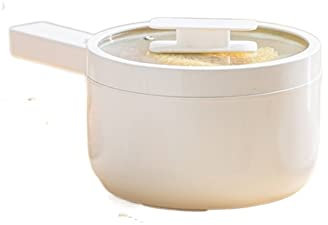 HAODUOO Olla de Cocina de Vidrio Multifuncional Olla Caliente eléctrica Dormitorio Olla de Cocina for Estudiantes Hogar Olla eléctrica pequeña integrada Olla eléctrica Olla de Sopa