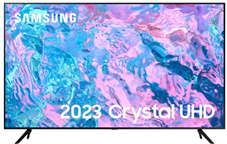 Samsung 50 Inch CU7100 UHD HDR Smart TV (2023) - 4K Crystal Processor, Adaptive Sound Audio, PurColour, Built In Gaming TV Hub, Smart TV Streaming (Renewed)