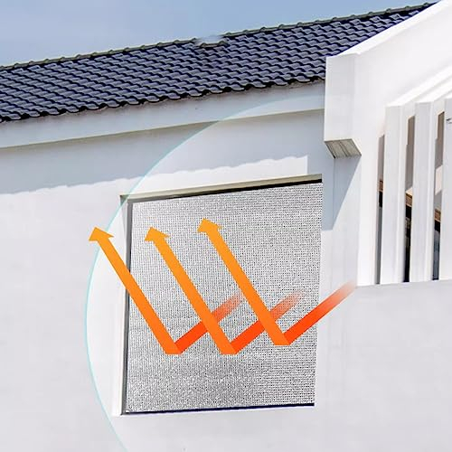 Zlovne Fensterfolie Blickdicht Sichtschutzfolie,99% UV-Schutz Sonnenschutzfolie Fenster,Reflektionsfolie Isolierfolie für Büro,Badezimmer,Wohnzimmer,Küche,Rückstandslose (55x120cm/22 x47)