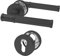 Amerdeco poignée de porte en Aluminium Noir Poignée portes intérieures poignee de porte exterieur Ferrure de porte errure de porte de jardin UK0055