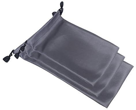 JIHUOO 6 Pcs Small Drawstring Pouches Bags Waterproof Cloth Storage Pouch Travel Power Bank Bags Sunglasses Cables Pouches Portable Electronics Organizer