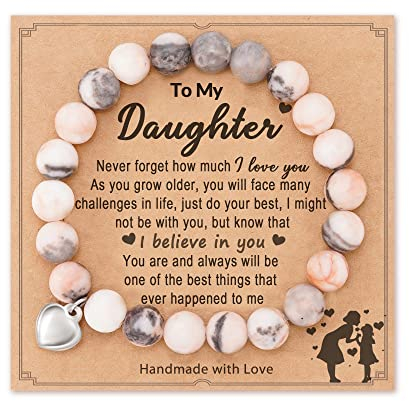 POWWA Mutter Tochter Geschenk, Armband Mädchen Geschenk für Tochter Geburtstage Geschenk Teenager Mädchen 6 7 8 9 10 11 12 13 14 15 16 Jahre Daughter Gifts from Mom
