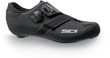 Sidi Fahrradschuhe, professionelle Rennradschuhe für Herren, Prima MEGA, innovatives Verschlusssystem, integrierte Ferse, Aerolite-Sohle, Schwarz/Schwarz, 11-11.5 US Wide