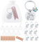 Partideal Set di 10 portachiavi di ringraziamento, regalo ispiratore, con 10 sacchetti in organza bianca e biglietti di ringraziamento, regali di apprezzamento per insegnanti, colleghi, infermieri,