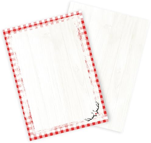 Briefpapier Oktoberfest, 100er Set: Menükarte Papier, Speisekarte Rustikal, Einladungskarte Bayerisch, Bayerische Deko, Für Hochzeit, Geburtstag, Party, Restaurant, Tischdeko Bayern, Kariert, DIN A4