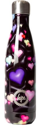 Hype GIRLS BLACK 3D HEARTS THERMAL WATER BOTTLE