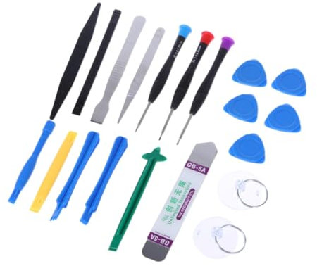 BELLIFFY 20piezas De Desmontaje Para Smartphones Kit De Destornilladores Multifuncción De Reparación Electrónica Mango Antideslizante y Diseño Ergonómico