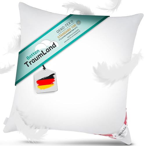 Bach's Betten Welt Canada Daunenkissen extra weich 100% Natur 80x80 cm Füllgewicht 700 g, Flachkissen