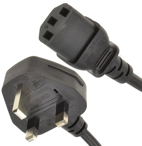 iTechCover 3 Pin UK Mains Adapter/Power AC Cable Lead Compatible with Marshall Fender AMP Amplifier Guitar / (3m / 9.81ft)