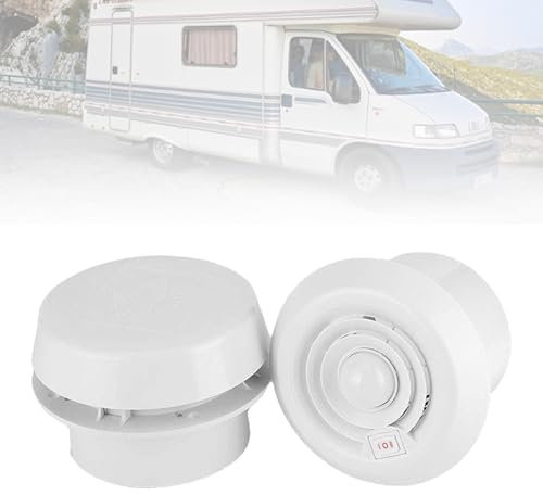 Ventilatore di Ventilazione, Ventilatore da Tetto, Ventilatore di Scarico, 12 V Air Vent Fan, LED Air Ventilazione a soffitto Griglia rotonda per camper Camper Trailer da viaggio Van