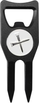 Alnicov 6-in-1 Golf Divot Repair Tool with Magnetic Ball Marker Groove Cleaner Bottle Opener Putter Alignment Aid