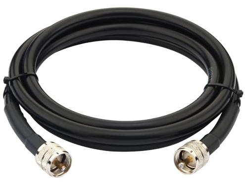 YOTENKO RG213 Coaxial Cable 6FT - CB Coax Cable PL259 Jumper Ultra Low Loss | RG-213 Jumper UHF PL-259 Coax Cable Male to Male 6 Feet, 50 Ohm, for Ham Radio CB Radio Antenna