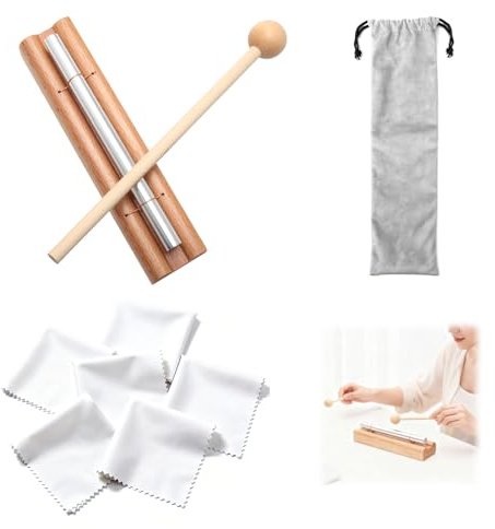 Chime Gong Glockenspiel Holz Klangstab Schlagzeug Percussion Instrumente Set mit 1-Ton Energy Chime, Holzschlägel, Aufbewahrungstasche Musikalische Früherziehung Yoga Meditation