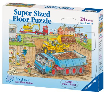 Ravensburger 05327 - Baufahrzeuge - 24 Teile Bodenpuzzle