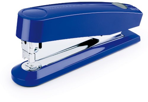 Novus B 7A Komfort Heftgerät (30 Blatt Heftleistung, Automatik-Funktion, inkl. 200 Klammern) blau glänzend