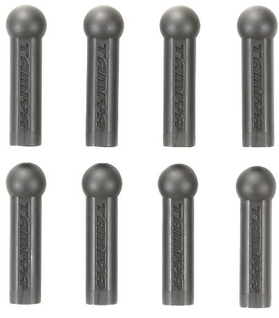 Tamiya 300054257 - TRF Kugelpfannen verstärkt, 5 mm, 8 Stück, grau
