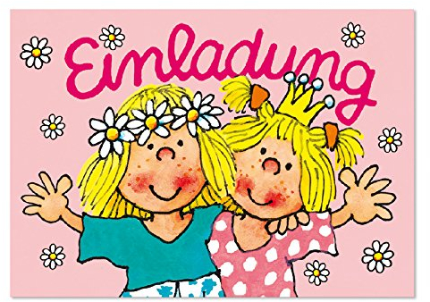 Mauder Verlag 16-teiliges Set: 8 Einladungskarten mit 8 Umschläge *Prinzessin* für Kindergeburtstag vom Lutz 25819 // Prinzessinen Kinder Geburtstag Einladung Karten