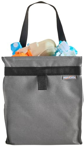 High Road TrashStash Hanging Car Garbage Bag with Push-Close Lid and Waterproof Bin for Cars, SUVs and Trucks - Holds 3 Gallons of Car Trash