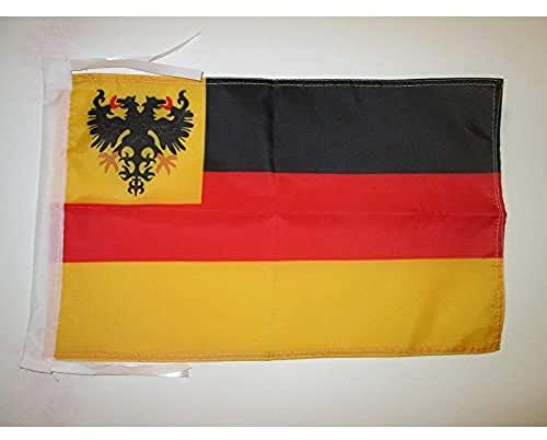 BANDIERA GERMANIA DI GUERRA 1848-1852 45x30cm - BANDIERINA TEDESCA 30 x 45 cm cordicelle - AZ FLAG