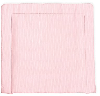 KraftKids Wickelauflage in kleine Blätter rosa auf Weiß, Wickelunterlage 78x78 cm (BxT), Wickelkissen