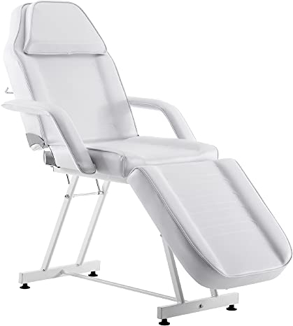 Barberpub Kosmetikliege Therapieliege Massageliege Tattooliege Kosmetikstuhl Schönheitsausrüstung 0015W (Weiß)