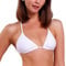 FITTOO Triangel Bikini Oberteil Große Brüste Damen Push up Sport Bikini Neckholder Rückenfrei Bikinioberteil mit Polster Weiß, S