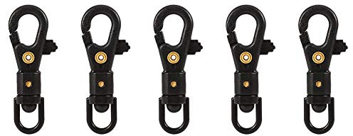 Porte-clés Mousqueton, 5pcs Carabiner Keychain, Mousquetons de Porte-clés Pivotant, Mini Rotatif Printemps Suspendu Fermoir pour Camping Escalade Randonnée