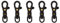Porte-clés Mousqueton, 5pcs Carabiner Keychain, Mousquetons de Porte-clés Pivotant, Mini Rotatif Printemps Suspendu Fermoir pour Camping Escalade Randonnée