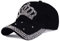Cheerlife Damen Jeans Baseball Cap Verstellbar Baseballmütze mit Strass Kappe Glitzer Sonnenhut Hip Hop Hut für Outdoor Sport Reisen (Schwarz)