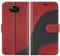 BoxTii Hülle für Xiaomi Poco X3 NFC/Xiaomi Poco X3, Leder Handyhülle für Xiaomi Poco X3 NFC/Xiaomi Poco X3, Ledertasche Klapphülle Schutzhülle mit Kartenfächer und Magnetverschluss, Rot