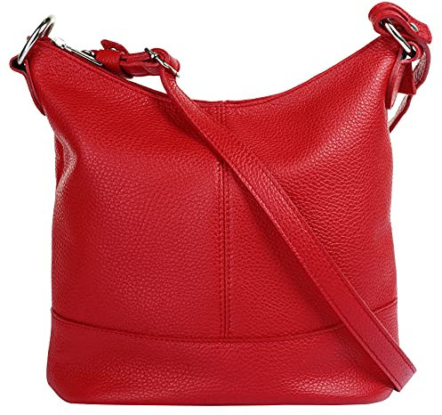 Cluty Umhängetasche echt Leder Damen | Made in Italy, Handtasche, Schultertasche, Crossbody Bag aus Leder | 021217